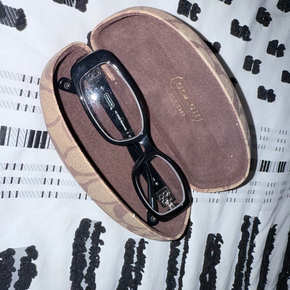 Coach Black and Brown Glasses with Case